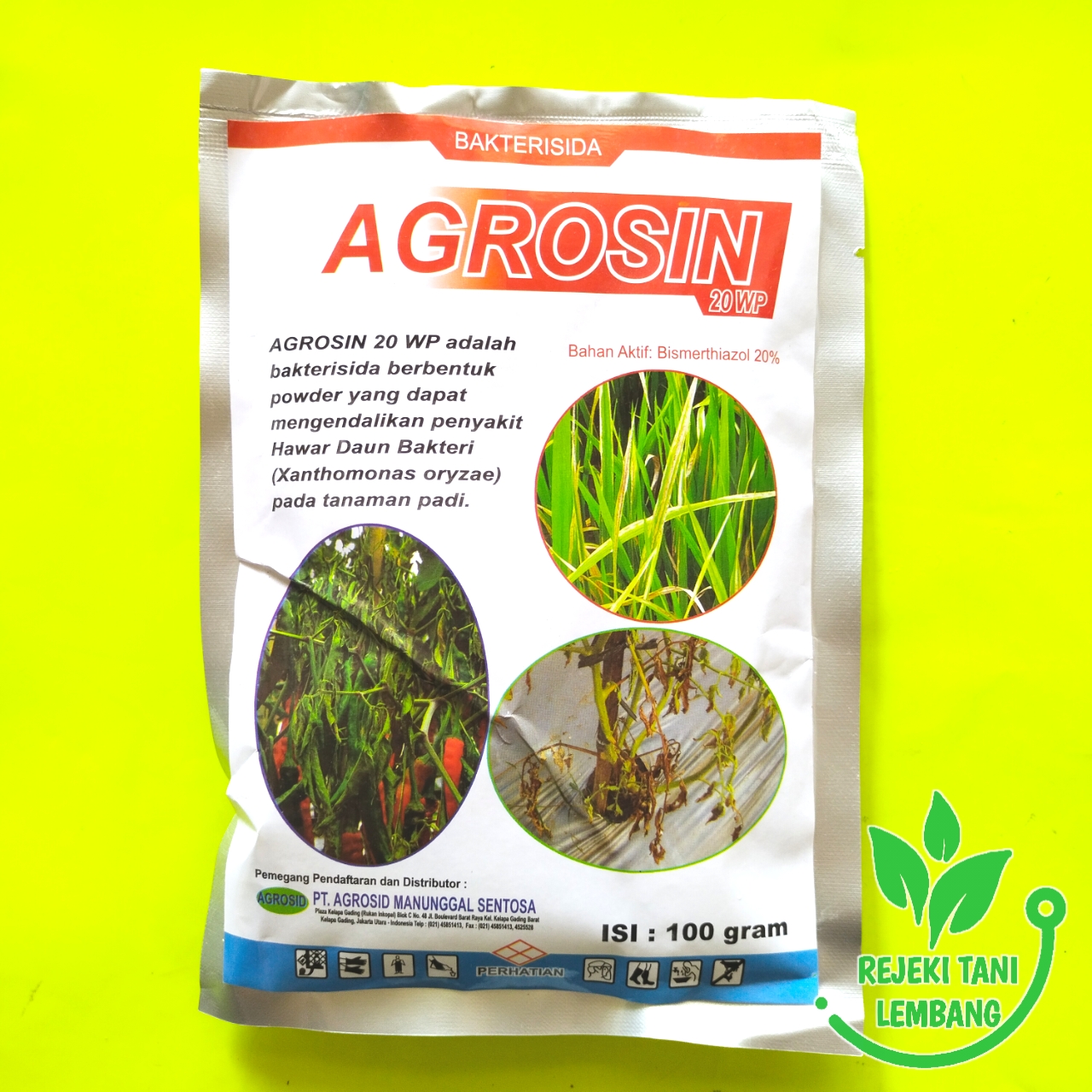 BAKTERISIDA AGROSIN 20 WP ISI 100 GR PENGENDALI PENYAKIT HAWAR DAUN ...
