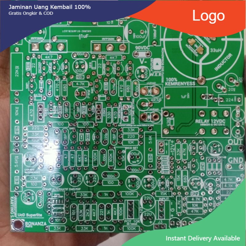 Pcb power class d UCD warna hijau dobel layer | Lazada Indonesia