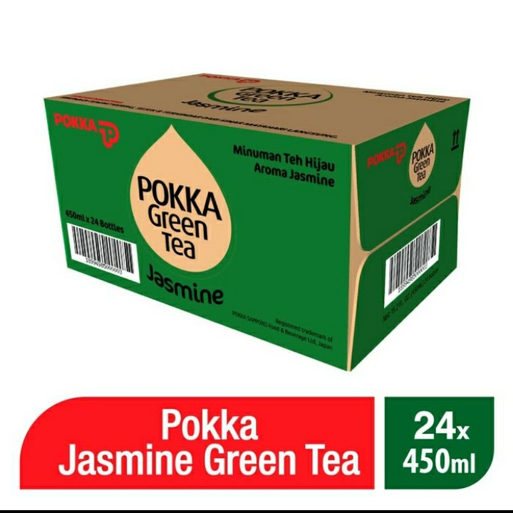 POKKA GREEN TEA JASMINE 450 ML ( 1 DUS ) Lazada Indonesia