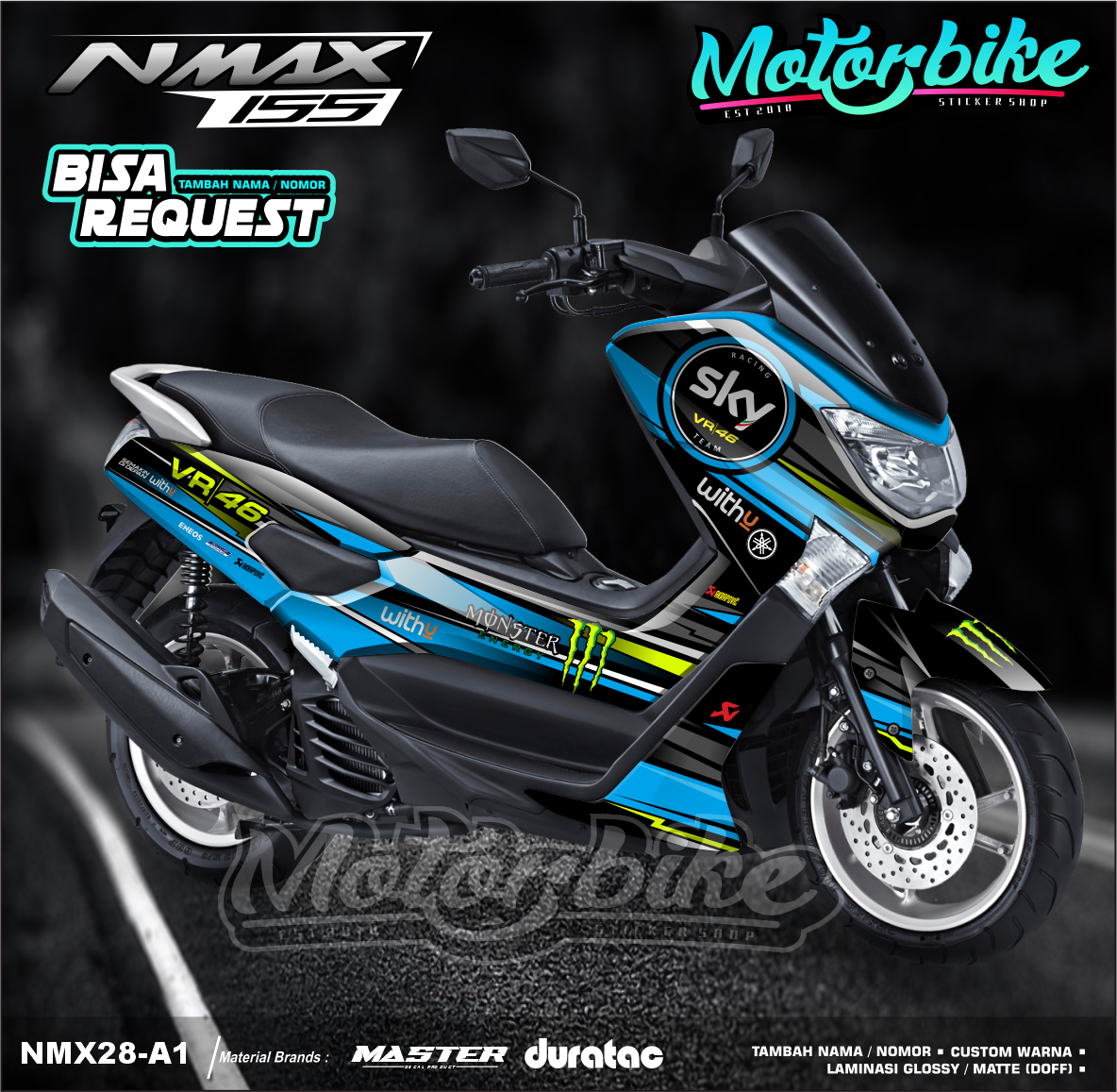 STICKER DECAL NMAX OLD - Decal Motor NMAX Fullbody - Stiker Dekal