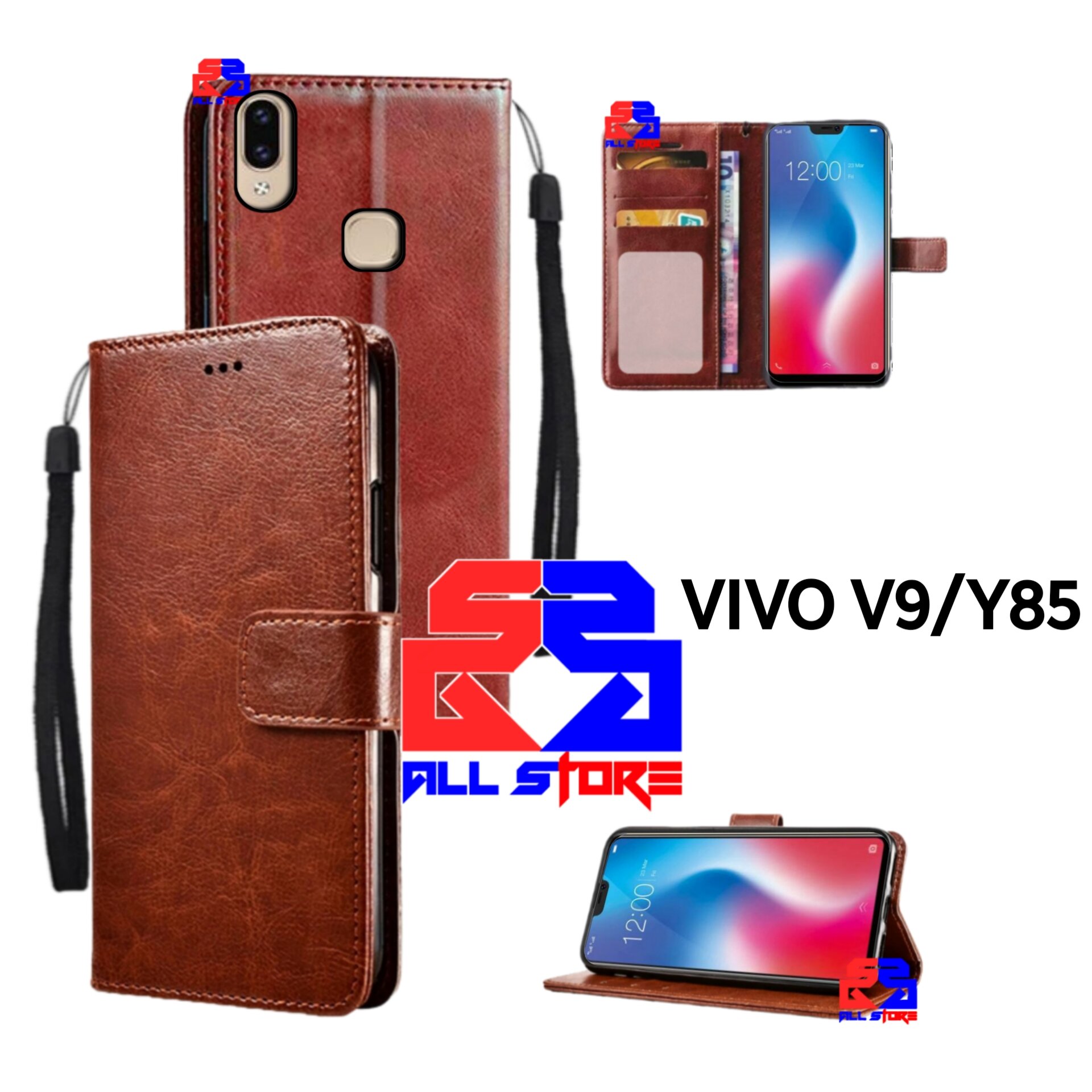 FLIP CASE VIVO V9 1727 Y85 CASING DOMPET KULIT HP Lazada Indonesia