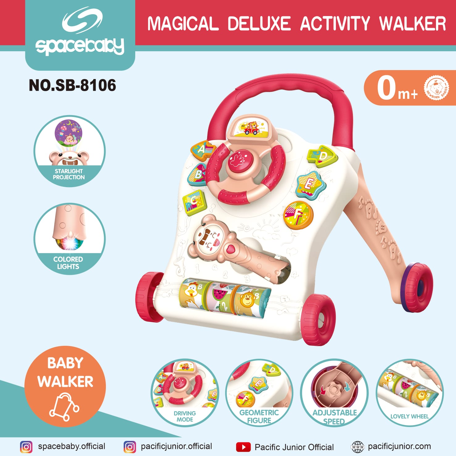 SPACE BABY Magical Deluxe Activity Walker SB 8106 Kereta Dorong Bayi