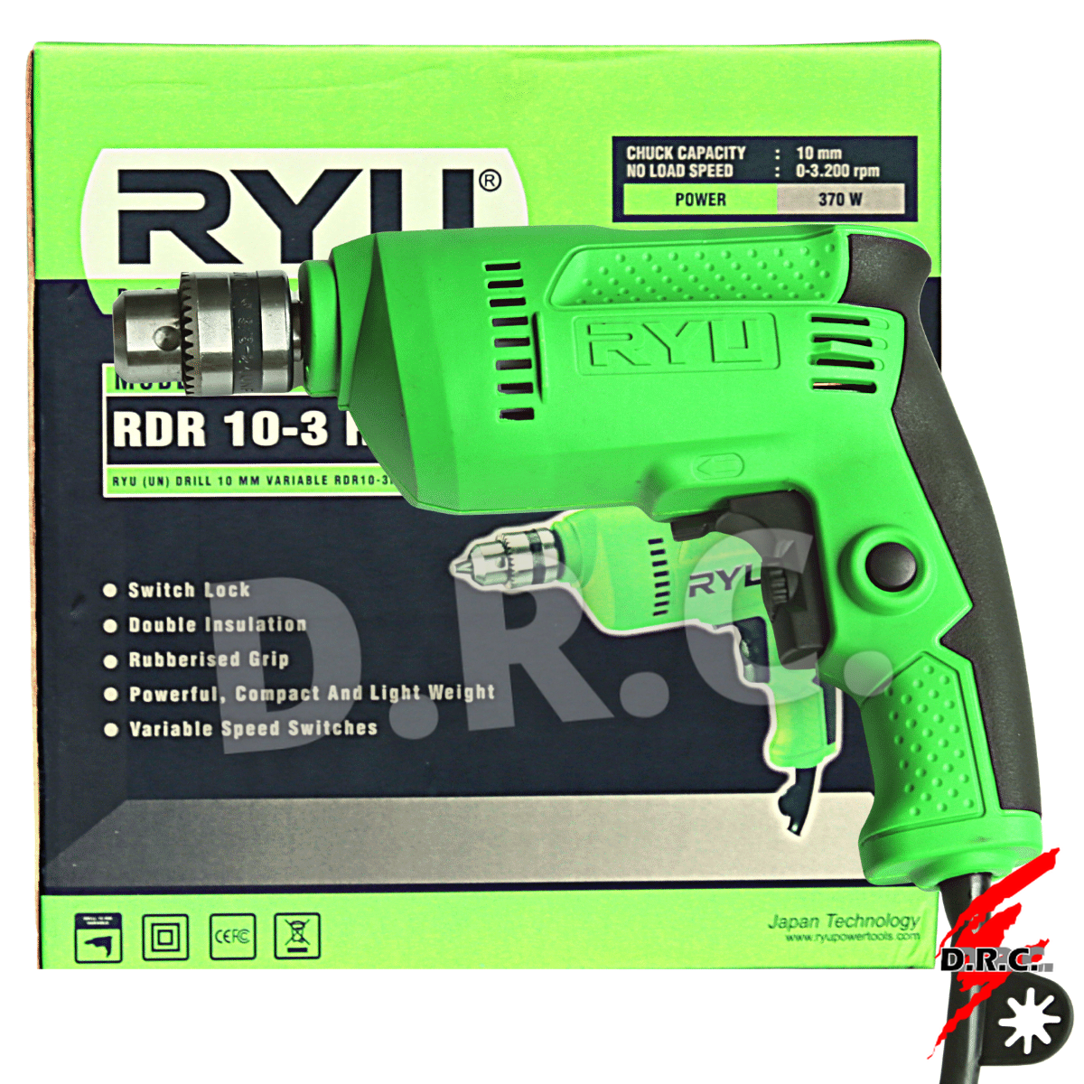 Mesin Bor Beton Ryu RDR 10-3 RE Electric Drill | Lazada Indonesia