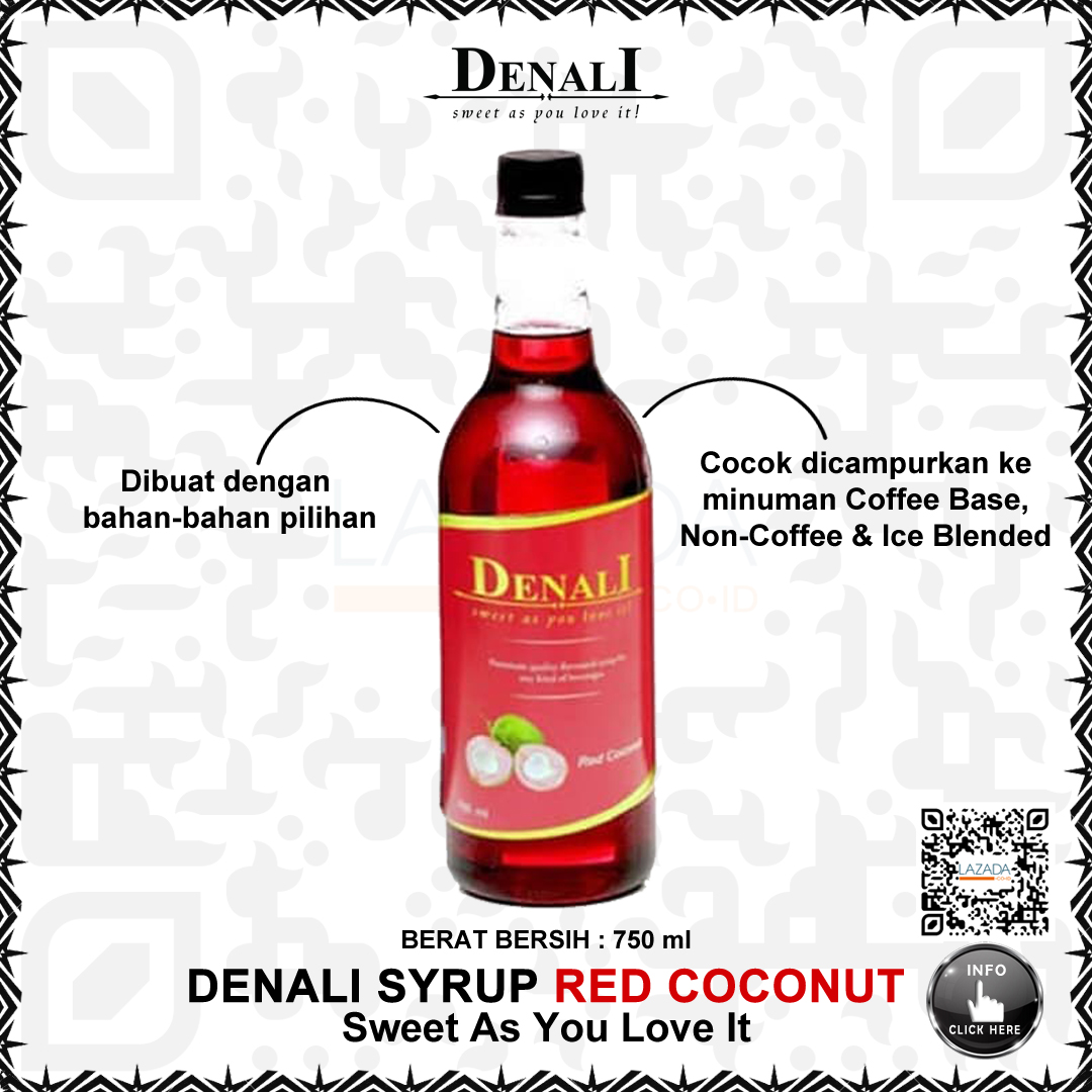 DENALI SYRUP SIRUP DENALI UK RASA RED COCONUT Lazada Indonesia