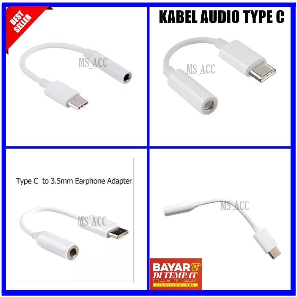 Kabel Audio Type C Universal To Jack Audio 3.3mm - Converter Audio Type ...