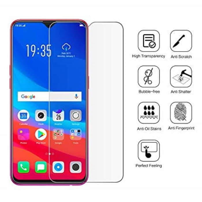 TEMPERED GLASS OPPO A5S SCREEN GUARD ANTIGORES KACA BUBBLE & KARDUS