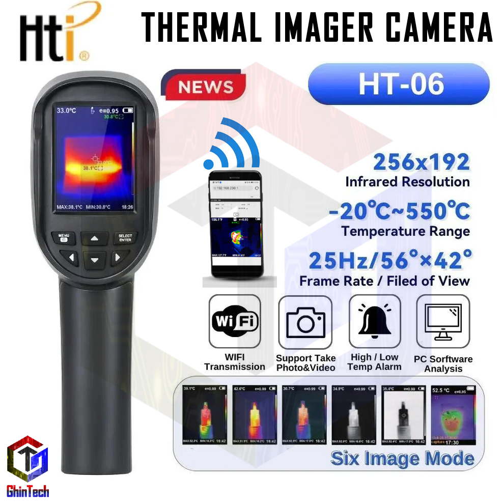 HTI HT-06 WIFI Infrared Thermal Camera Kamera 256*192 Pixels