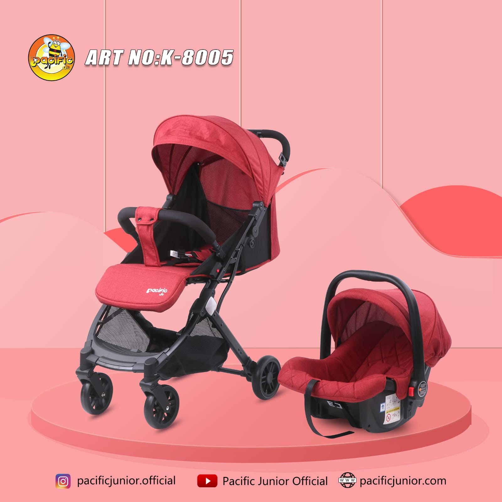 STROLLER BABY PACIFIC K8005 KERETA DORONG PACIFIC