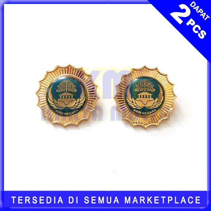 Lencana ASN Korpri Golongan 3 - Pin Logo Abdi Negara Warna Biru Lencana