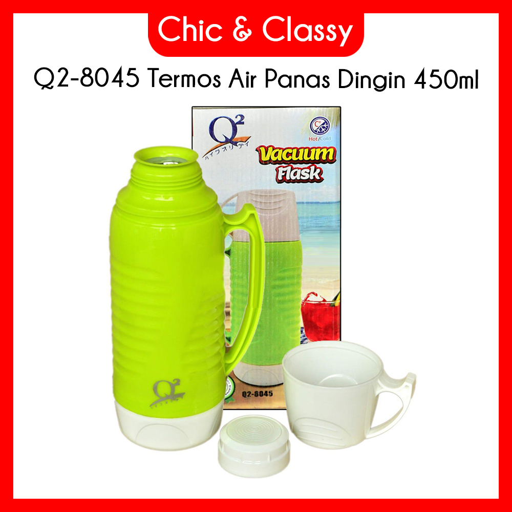 Q2 Termos Air Panas dan Dingin 450 ML Q28045 Thermos 0.45 L Vacuum Flask Q2 8045 BPA