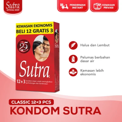 Econopack Kondom Sutra Classic 12+3 Pcs