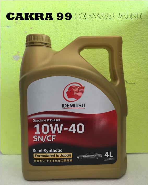 OLI MOBIL IDEMITSU SN CF 10W40 SEMI SYNTHETIC 4 L UNTUK MOBIL HYUNDAI