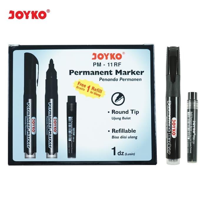 Permanent Marker / Spidol Permanen Joyko PM-11RF / 1 BOX 12 PCS