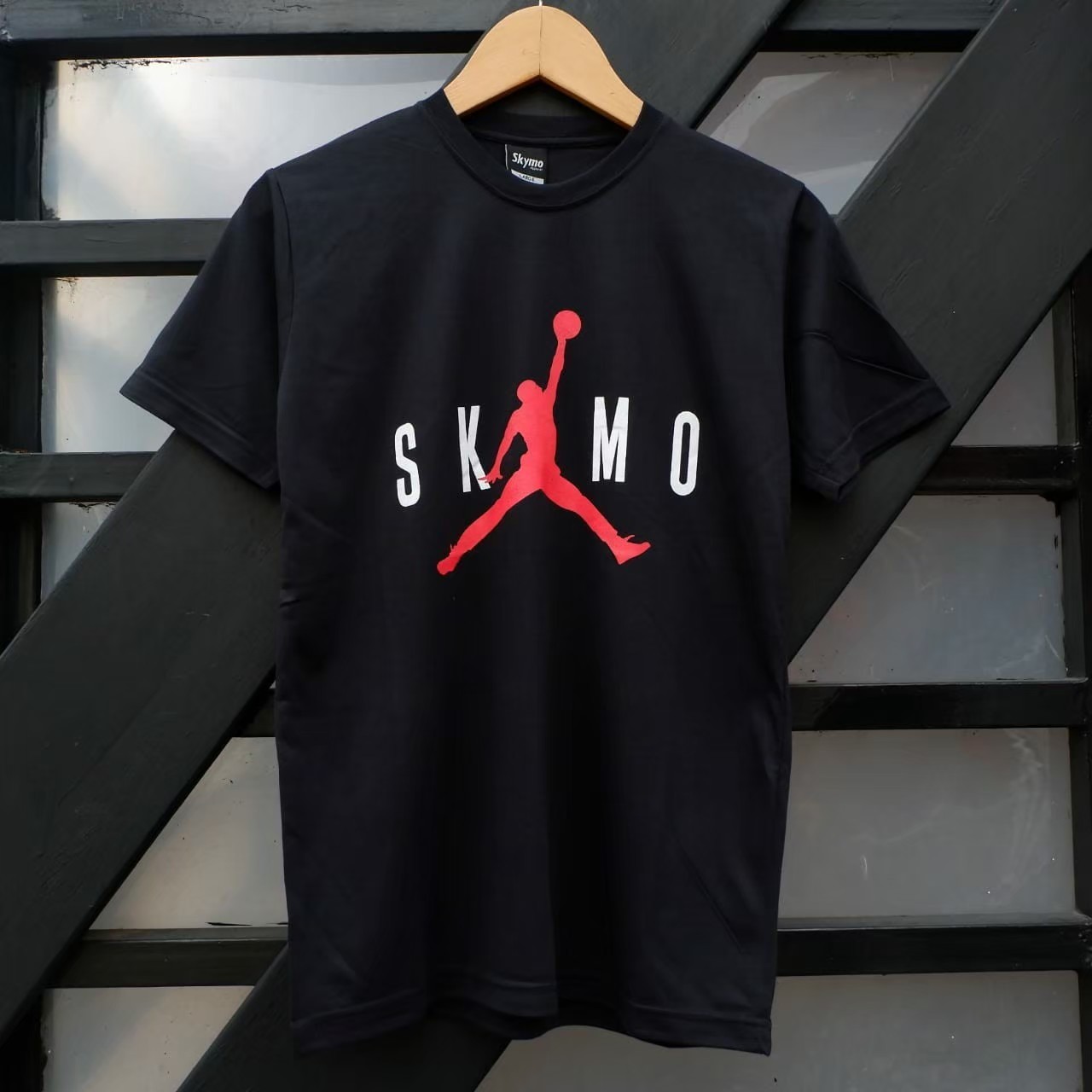 Promo Kaos Distro Skymo Aparel Premium Black T Shirt Sepatu