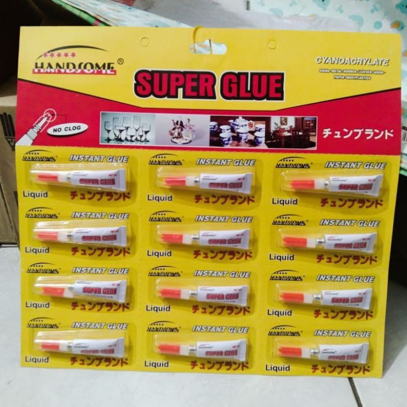 LEM POWER GLUE HANDSOME ISI 12 PCS | Lazada Indonesia