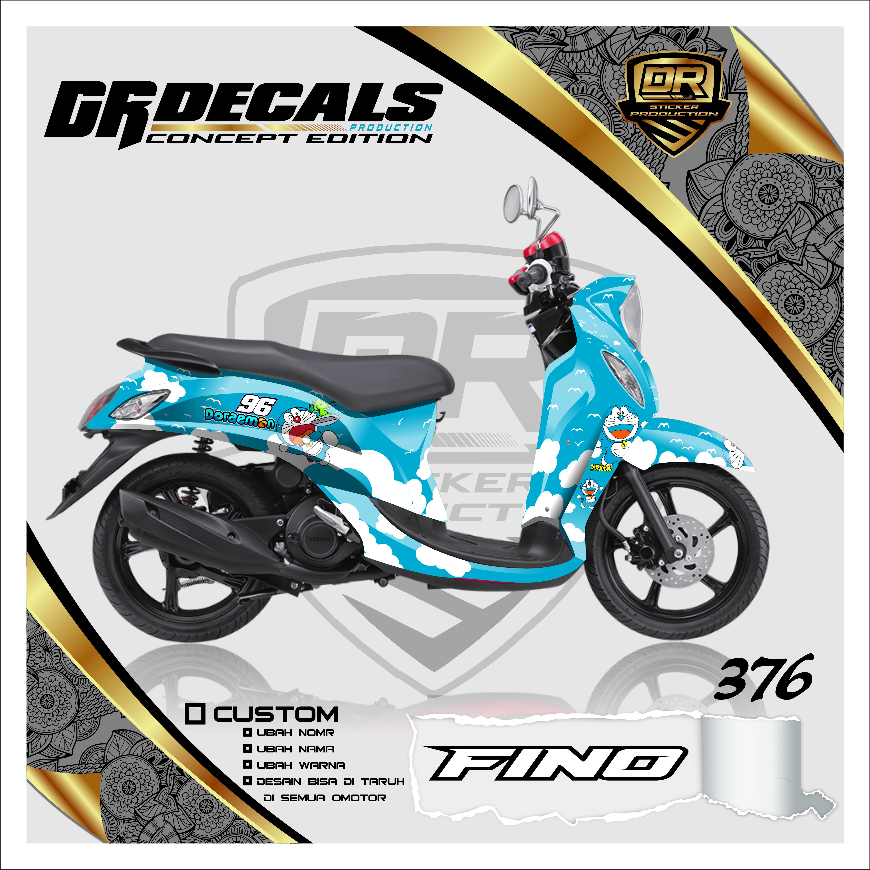 Decal Fino Premium Full Body Custom Decal Suka Suka Yamaha Fino Desain Doraemon Lazada Indonesia