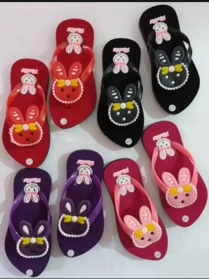 Aimae store-COD REALPICT sandal jepit anak kelinci size 21 s\d 35