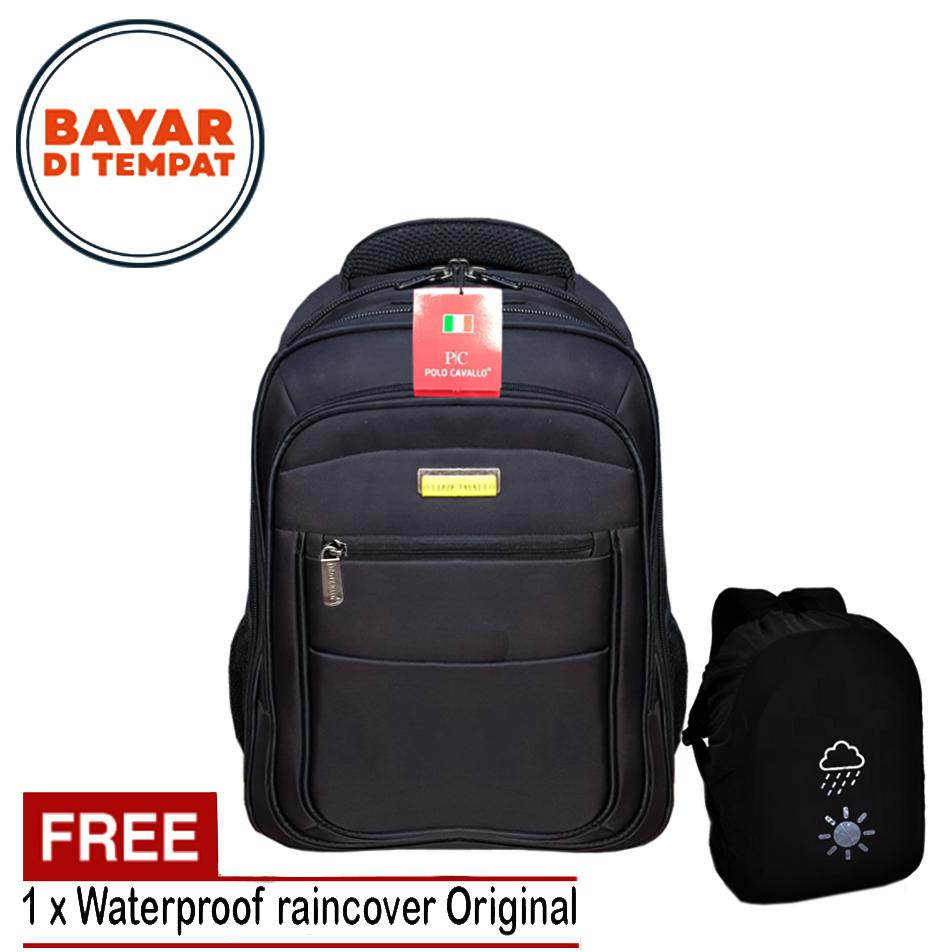 Siltop Polo Cavallo impor Tas Ransel pria dan wanita tas kerja tas kuliah tas backpack Rz03377-18 Polyester Nylon Original - Raincover