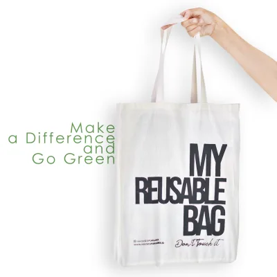 Reusable Shopping Bag ( Tas Belanja Ramah Lingkungan ) 40x30x8 Cm