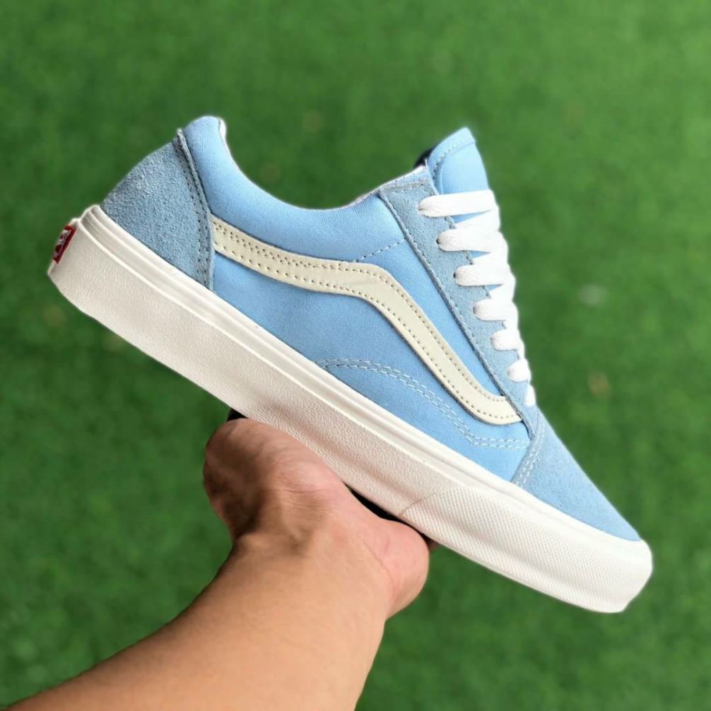 light blue vans old skool mens