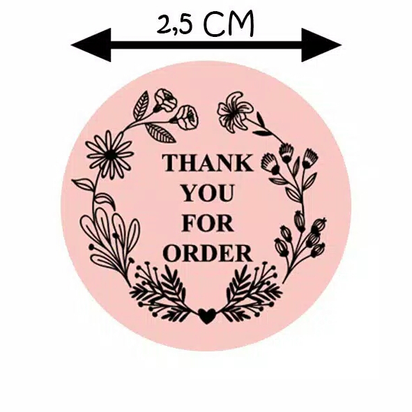 Stiker Label Bulat Tulisan Ucapan Terima Kasih Sudah Order Thank You For Order Online Ataupun Online Pakai Stiker Label Ini Model Terbaru Lazada Indonesia