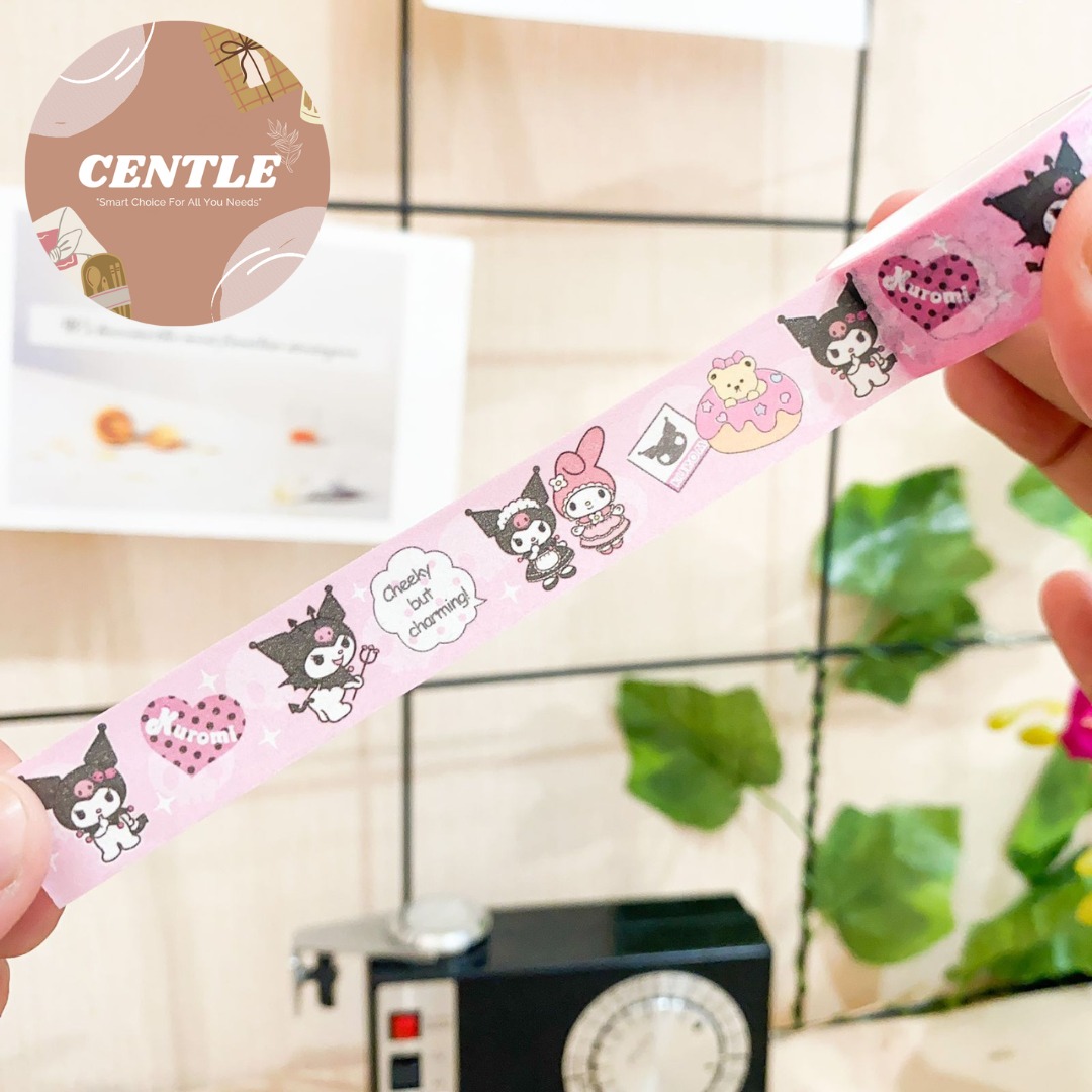 Jual washi tape 1 set 10 roll sanrio solatip set termurah lucu kuromi hello  kitty