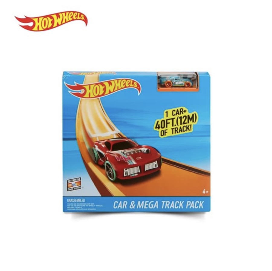 HOT WHEELS CAR & MEGA TRACK PACK ORIGINAL HOTWHEELS MEGA TRACK PACK