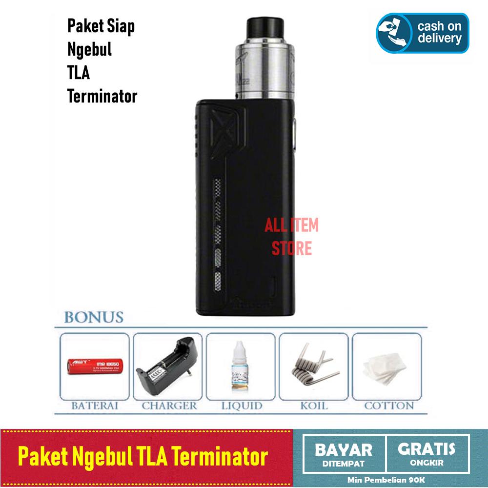 Paket Siap Ngebul TLA Terminator Rokok Elektrik Vape TLA + Free Baterai Coil Liquid Kapas dan Charger - All Item Store Paket Siap Ngebul TLA Terminator Rokok Elektrik Vape TLA + Free Baterai Coil Liquid Kapas dan Charger - All Item Store
