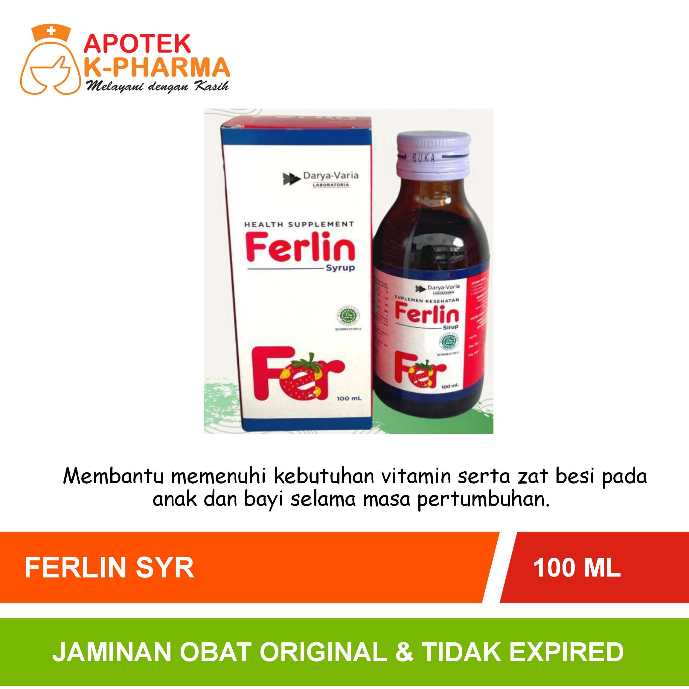Ferlin Sirup Isi 100ml Obat Original Medifarma | Lazada Indonesia