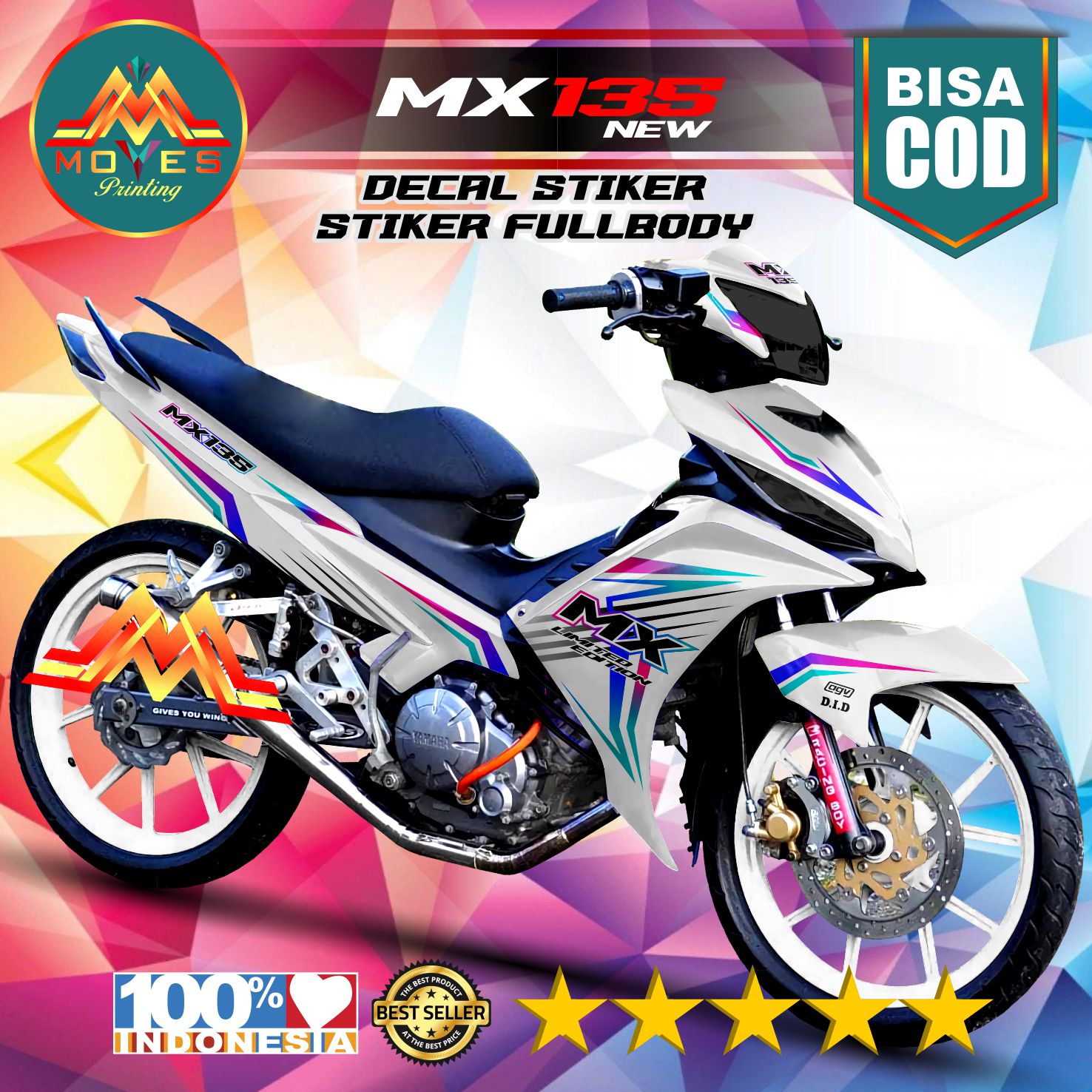 ⭐⭐⭐⭐⭐bisa Cod Bayar Di Tempat Decal Stiker Full Body Decal Stiker Jupiter Mx 135 New Stiker