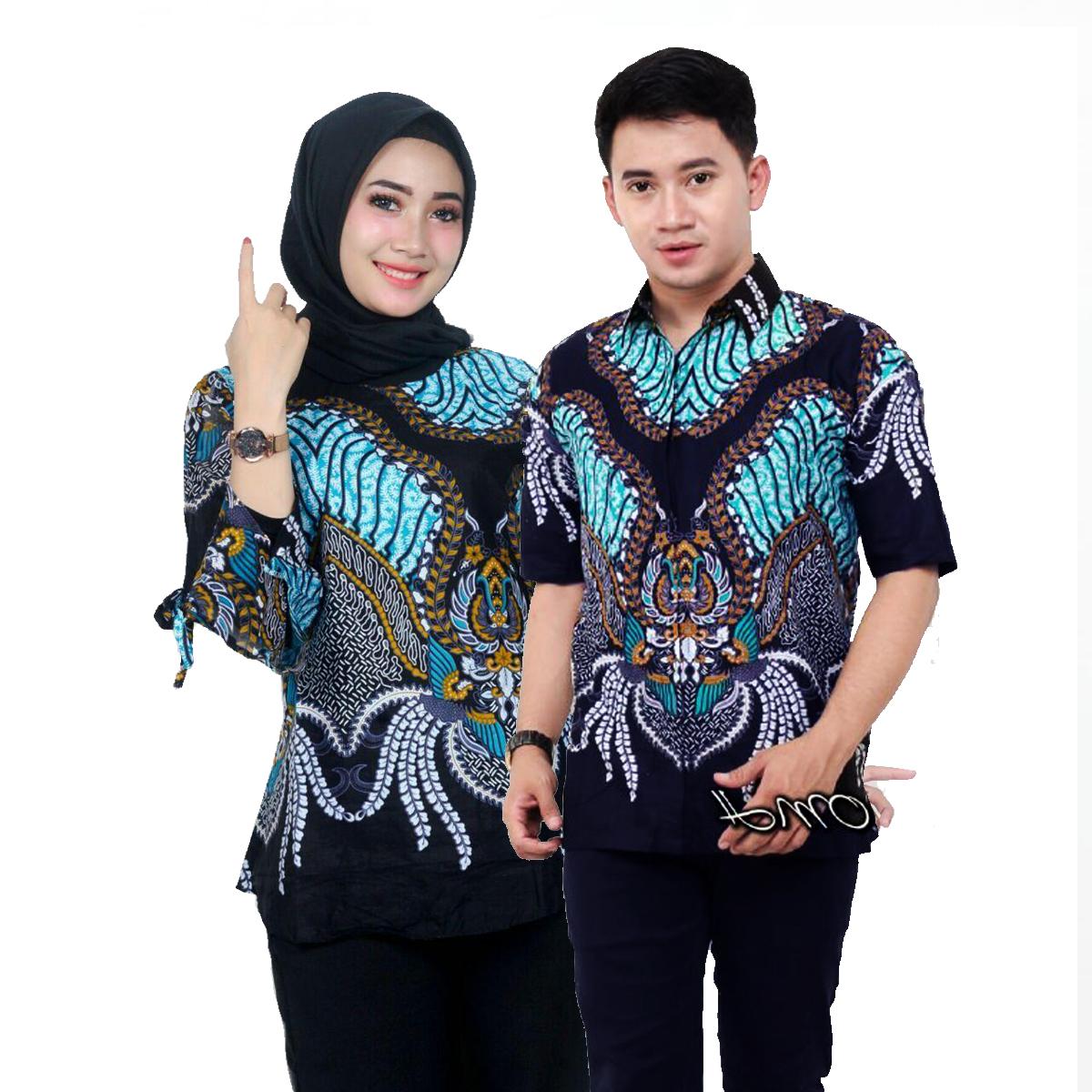 Baju Batik Couple / Couple Batik / Baju Muslim Wanita Terbaru 2019 / Batik Sarimbit / Baju Batik Modern / Batik Kondangan / Batik Keluarga / Batik Pekalongan Tawon