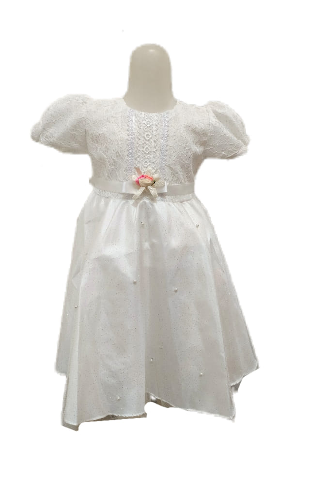 dress princes putih / gaun anak putih - dres anak putih - gaun ulang
