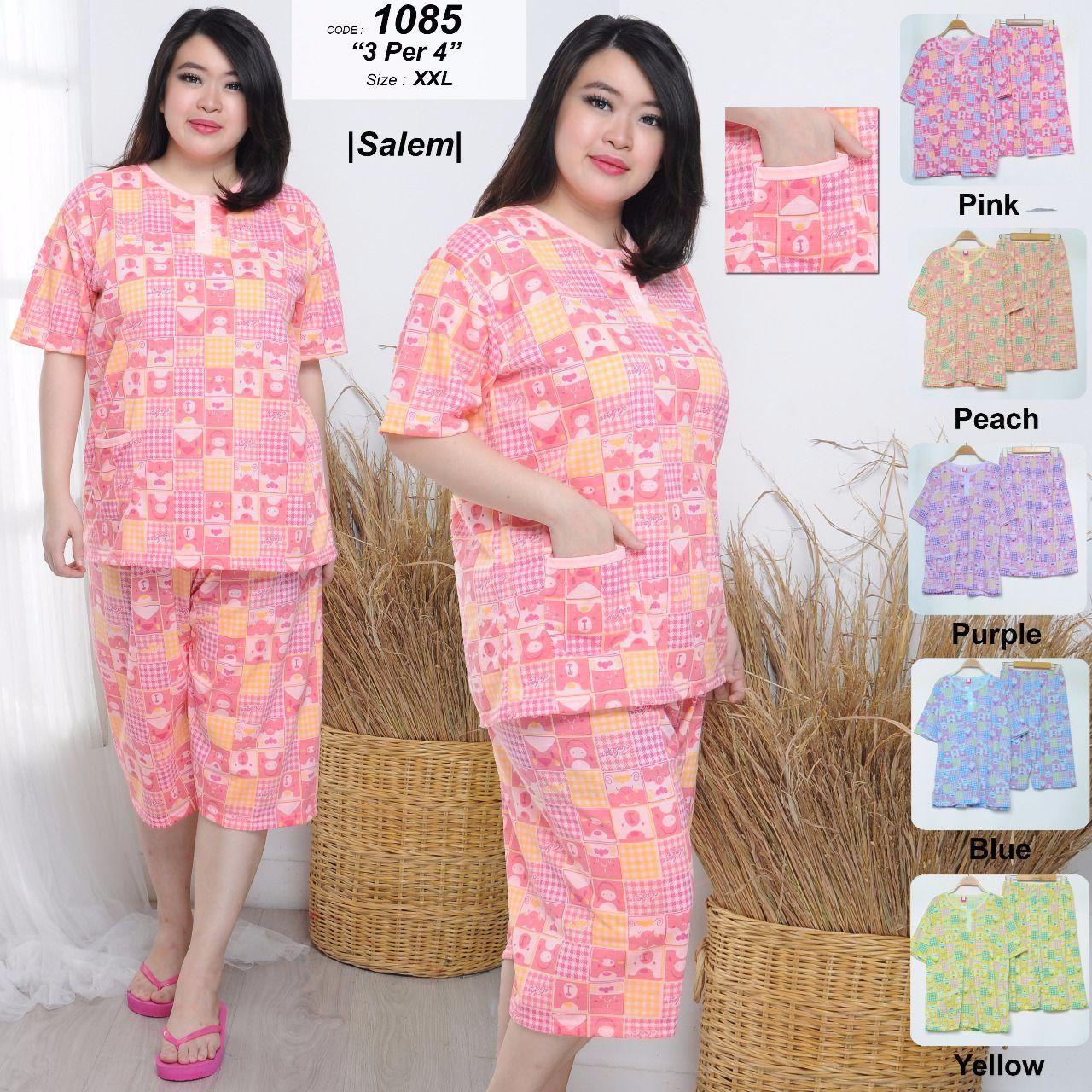 COD Lilipop Baju Tidur Wanita Pendek Jumbo Babydoll Piyama Sleepwear Bigsize 1085