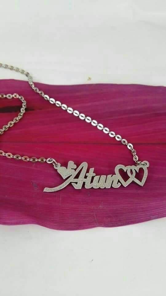 kalung liontin nama monel // costum 