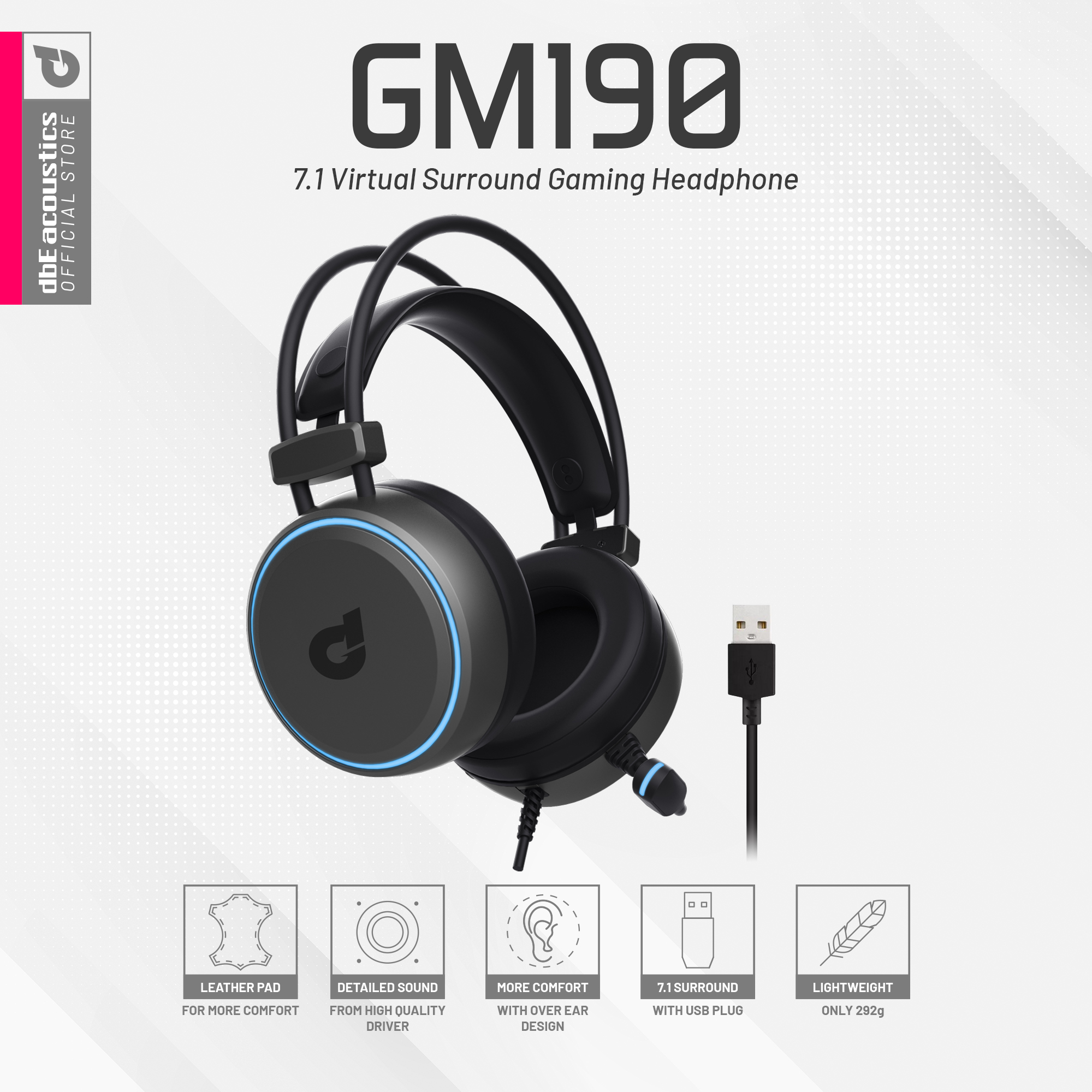 dbE GM190 7.1 Virtual Surround Gaming Headphone Lazada Indonesia
