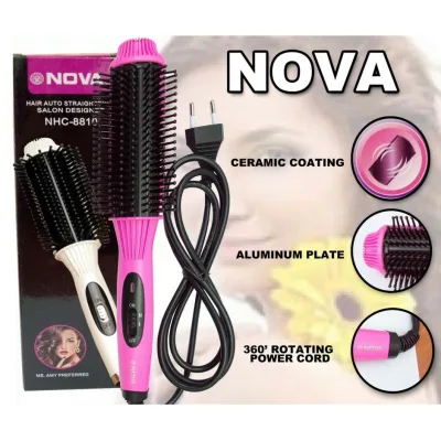 Catokan Rambut Sisir Nova NHC-8810 Hair Straightener Multifungsi