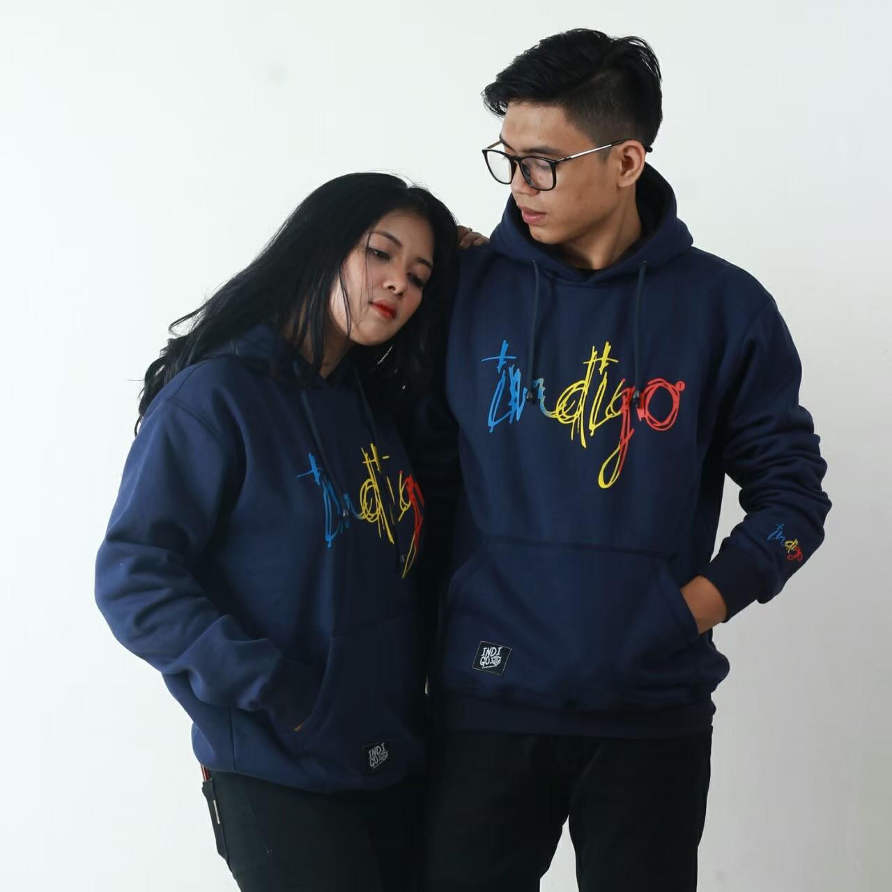 indigo blue hoodie