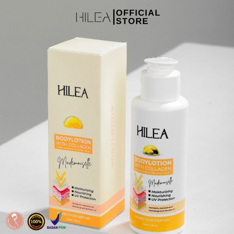 Hilea Body Lotion With Collagen 100ml Hilea Pemutih Badan Original