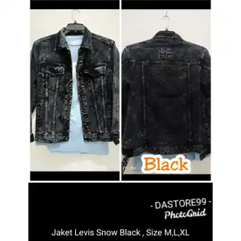 jaket denim black wash