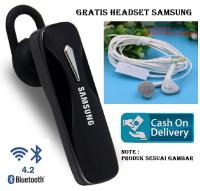 [COD] Headset Hedset Bluetooth SAMSUNG Gratis Headset V GH59 Samsung HITAM Wireless 4.1 compatible all smarthphone xioamisamsungoppoasuslenovo dll hetset handset henset handsfree handfone android headphone