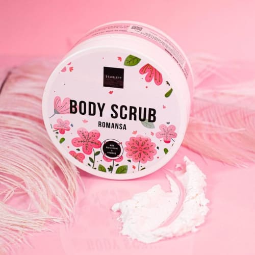 Scarlett Body Scrub Romansa - 250 Ml Scarlett Anti-Aging Firming Scrub  Scarlett Vitamin E Glutathione Scrub - Lazada | Lazada Indonesia