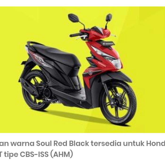 Striping Motor Honda Beat CBS ISS 2019 Merah Hitam