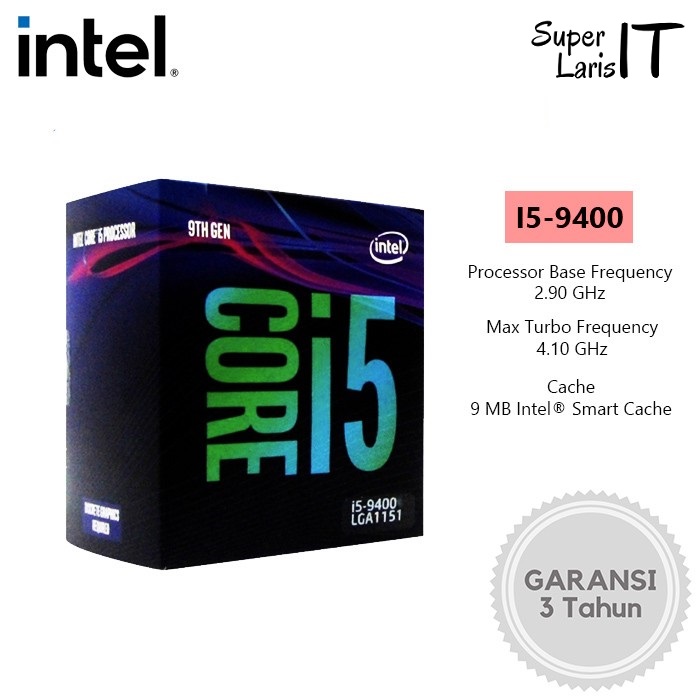 Processor Intel Core I5 9400 BOX 2.9GHz LGA 1151 Gen 9 Garansi