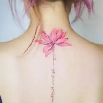 Tato Tattoo Temporer Bunga Lotus Teratai 3d Tahan Air Untuk Body