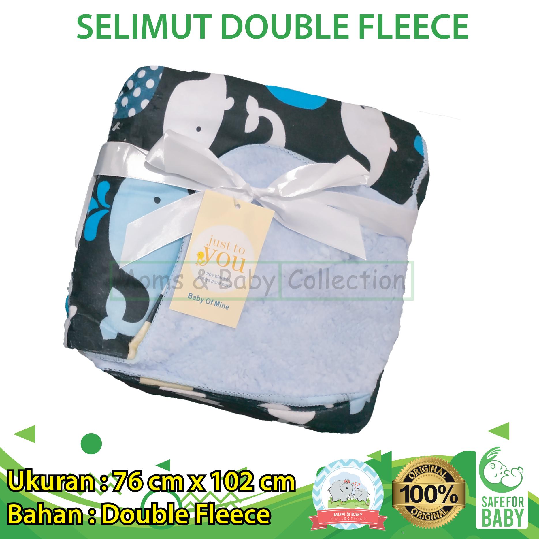 MomBaby Selimut Double Fleece - 0018 Biru