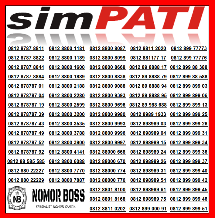 Nomor Cantik Telkomsel Bandung - Besar