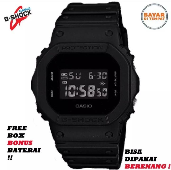 (BAYAR DI TEMPAT)CASIO G SHOCK_G421 JAM TANGAN FASHION SPORT PRIA DAN WANITA FULL BLACK TAHAN AIR/WATER RESISTANT STRAP RUBBER CASE KOTAK SESUAI GAMBAR