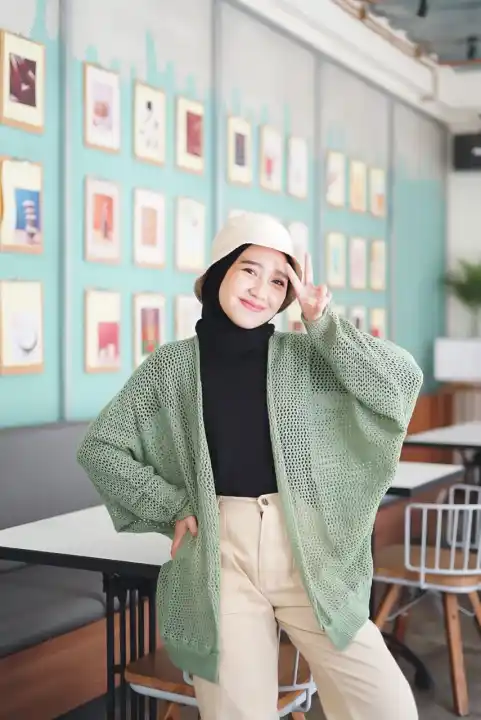 cardi rajut oversize