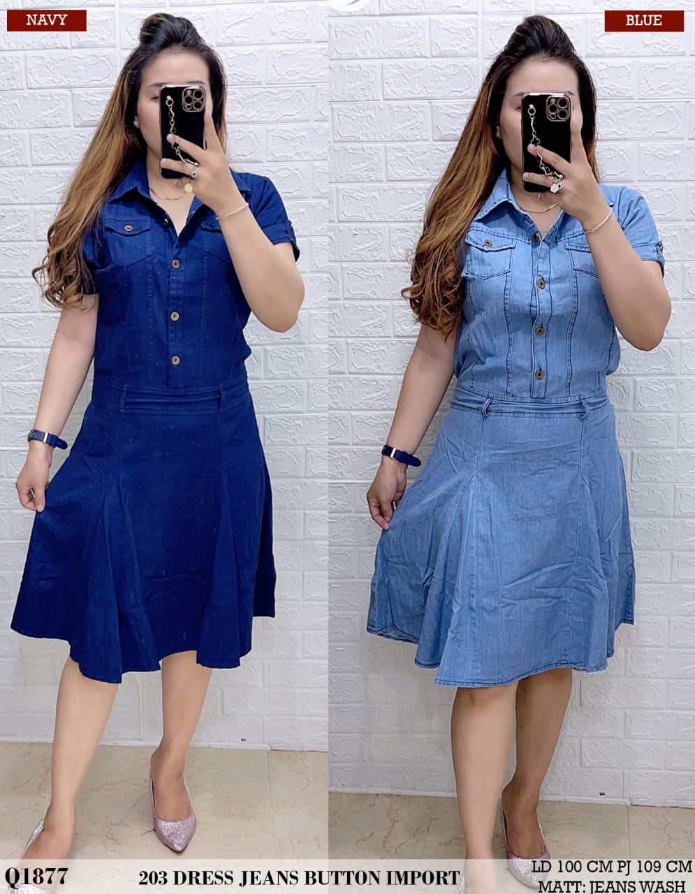 Jual Dress Jeans Import Terbaru - Jul 