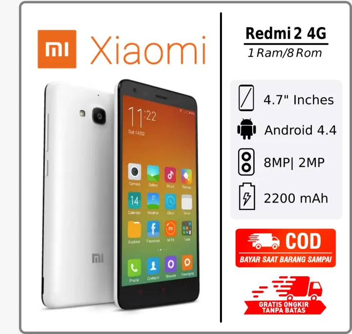 Hp Murah Android Murah 500 Ribuan Xiaomi Redmi 2 Ram 1 Rom 8 Lazada Indonesia